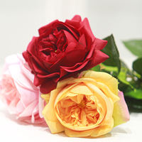 Vente en gros de fleurs artificielles en rose Juliette au toucher réaliste pour la remise des diplômes, Noël, mariage, Saint-Valentin, décoration de la maison, fête