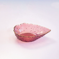 Plateau de service et saladier à fruits en cristal doré de luxe européen, plateau à bonbons et fruits secs en verre bleu, décoration de mariage et de maison