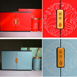 Hộp Trà Giấy Nóng Mở Từ Trung Sang Trọng Bộ Trà Màu Vàng Bao Bì Cho Hộp Quà Tặng - Product Image 6