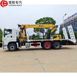 GIGA 6x4 <span class=keywords><strong>Camion</strong></span> à plateau avec grue Grue montée sur <span class=keywords><strong>camion</strong></span> à flèche télescopique hydraulique - Product Image 4