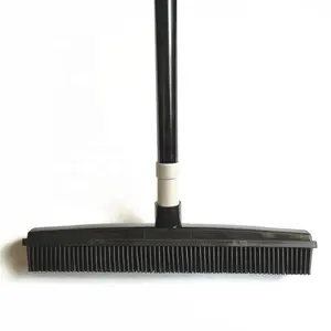 Bristles tragbarer schwerlasttiertier-Haarentferner teppichboden Teleskop-Besen Squeegee weiche Reinigung Druck-Silicone-Gummi-Besen