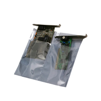 Sac de protection ouvert sur le dessus Sac antistatique Logo jaune Imprimé Gris Argent Sac Zip Emballage de protection