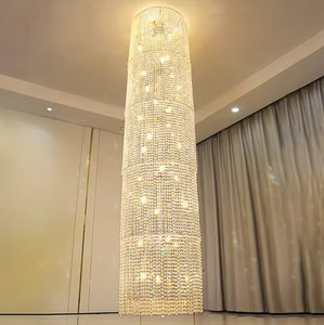 Zeal Lighting Custom Pendant Lights Hotel Gold Large Ceiling <b>Hanging</b> Luxury Modern Crystal Chandelier - Product Image 2