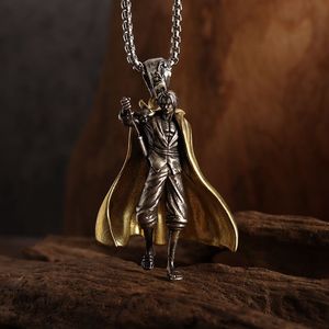 قلادة أجنحة عصرية على الطراز الأوروبي والأمريكي، سلسلة مطلية بالذهب من سبيكة الزنك بتصميم ريترو، قلادة هيب هوب للجنسين، إكسسوار هدية - Product Image 2