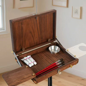 Boîte à croquis en bois de hêtre massif avec support trépied en métal, <span class=keywords><strong>kit</strong></span> portable pour peinture en extérieur - Product Image 4