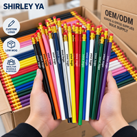 Crayons en gros pour les élèves, fournitures scolaires en vrac, logo personnalisé, crayon en bois HB