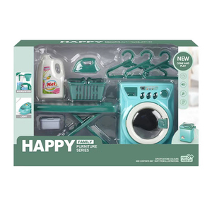 Set di lavatrici a rullo elettrico per bambini Set di tavoli da stiro lavori domestici giochi di ruolo per la casa giochi di imitazione elettrodomestici giocattoli - Product Image 3