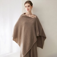 Châle en cachemire tricoté 100% pour femme, nouvelle collection automne, pull chaud, vêtement d'extérieur, cape en cachemire personnalisée, vente en gros, directement de l'usine