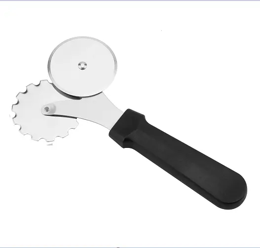 Großhandel Edelstahl Mehrzweck-Backwerk zeuge Double Roller Pizza Cutter