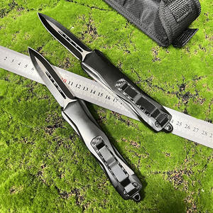 سكين قابل للطي تكتيكي بنصل على شكل رمح للغابة، سكين مخصص من الفولاذ D2، سكين جيب متين من الفولاذ الكامل وألياف الكربون - Product Image 4