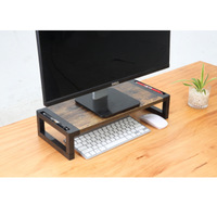 Bureau debout moderne pour ordinateur portable et ordinateur de bureau, organisateur de bureau en bois et métal, table réglable pour la maison, l'école ou le bureau