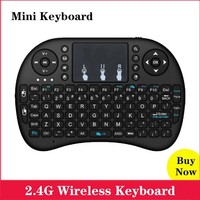 Keyboard Mini Tanpa Kabel 2.4G, Remote Kontrol dengan Bantalan Sentuh untuk PC Laptop Android TV Box Pintar untuk Raspberry Pi