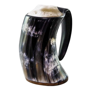 Tasse en corne polie noire naturelle pour vin de bière en corne pour Viking boire une tasse en corne de buffle fournie par l'Inde - Product Image 5