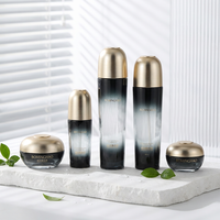 Flacon en verre élégant et exquis de 120 ml, emballage cosmétique personnalisé, écologique, avec bouchon à vis, pour sérum, gouttes pour les yeux, lotion, crème