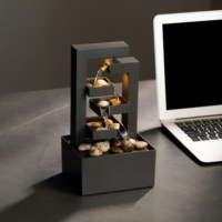 Humidificateur de bureau, Ornement anti-stress, Fontaine d'eau moderne et minimaliste, Cadeau créatif pour entrée, ouverture d'entreprise, ou agencement de maison