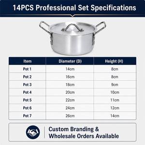 Conjunto de Utensílios de Cozinha de Luxo Coreano Japonês Moderno, Panela de Sopa Hot <span class=keywords><strong>Pot</strong></span> e Ramen, Conjunto de Panelas de Alumínio para Cozinhar - Product Image 4