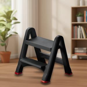 Sgabello a Scala Pieghevole 155160 in Plastica Nera per Uso Domestico - Product Image 3