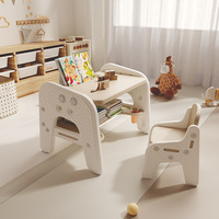 Ensemble de chaise et bureau d'étude en plastique pour enfants, hauteur réglable, pour l'école primaire, usage domestique, éducation précoce, dessin et gribouillage