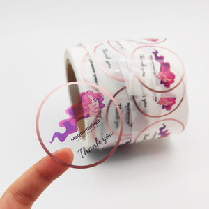 Tùy chỉnh Vinyl Nhãn bạc Lá Trong Suốt bao bì mỹ phẩm chai Vòng Nhãn dán nhãn in ấn - Product Image 2