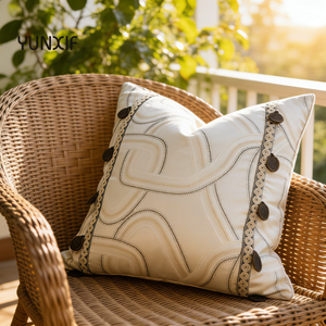 Cojín Bordado con Diseño de Tulipán, Estilo INS, Diseño de Parches en Dos Tonos, Tela Suave al Tacto para Sala de Estar, Sofá, Dormitorio - Product Image 2