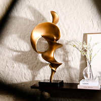 Statue d'art contemporaine en résine marbrée faite à la main, idéale pour la maison, le bureau, l'appartement, le salon ou comme ornement de bureau.