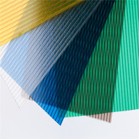 Feuille de polycarbonate creuse de haute qualité et à prix avantageux, feuille de polycarbonate creuse transparente de couleur