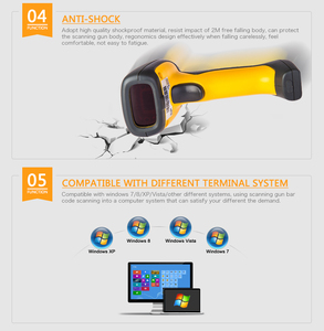 Netum NT-1200 NT-1288 không dây 1D Đầu đọc mã vạch 2D QR màu xanh răng công nghiệp máy quét mã vạch - Product Image 5