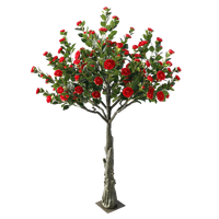 Arbre à fleurs de cerisier de 3 m pour centre de table de mariage, grand modèle, avec fleurs lilas et blanches, en pot, en promotion