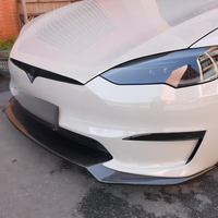 Kit carrosserie Refone Tesla Model S en fibre de carbone sèche noire, lames avant/arrière/sanselles/couteaux de vent à clipser - Rétrofit/Amélioration Fabriqué en Chine