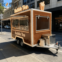 Vintage foodtruck, buiten foodkraam, volledig uitgeruste foodtruck, mobiele keuken, cateringtrailer voor straatverhuur en verjaardagsfeestjes