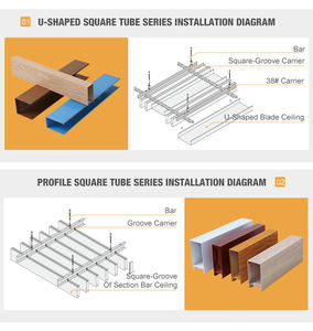 Decoración interior Techo suspendido Deflector de onda de aluminio ignífugo Techo exterior - Product Image 5