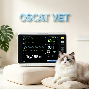 Monitor Multiparamétrico Veterinario OSCAT para Pacientes, ECG, SpO2, NIBP, Monitor de Signos Vitales para Hospital Veterinario - Product Image 1