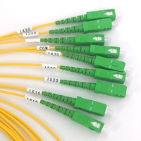 Système de multiplexage/démultiplexage CWDM BIDI 4CH ABS noir 5G 1470-1610nm Longueur d'onde Jaune Connecteur SC/APC Câble à fibre optique 1m/Personnalisable pour FTTx