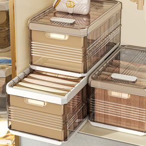 Clothing Organizer Pants <b>Storage</b> Box Rectangle Transparent <b>Drawer</b> Wardrobe Home Use - Product Image 3