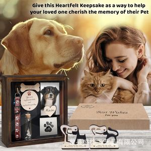 Wooden Pet Photo <b>Frame</b> Brown Irregular Shape Personalized Customization Shadow Box Wall Hanging Memorial Display - Product Image 4
