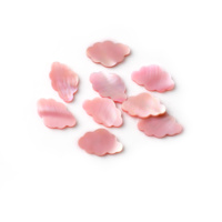 Perla Rosa Nácar en Forma de Nube, Doble Cara Plana, Venta al por Mayor, Se Utiliza para Hacer Joyería con Excelente Calidad