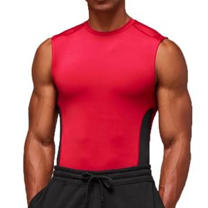 Camiseta Deportiva Ajustada para Hombre, Diseño de Bloques de Color, Transpirable y Cómoda, Venta al Por Mayor - Product Image 2
