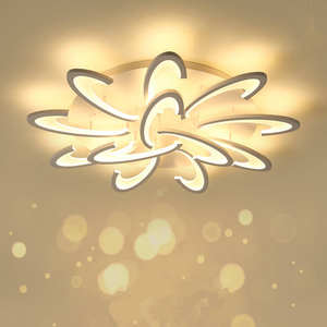 Iluminación de celo forma de flor redonda acrílico LED lámparas de techo delgadas modernas para sala de estar dormitorio - Product Image 2