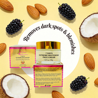 Crème Visage Éclaircissante Extrême 7 Jours Contre les Taches Brunes, l'Acné et les Taches de Rousseur – Meilleure Crème pour Peaux Africaines et Femmes