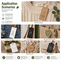 Étiquettes de marque personnalisées pour vêtements, t-shirts, étiquettes blanches en papier pour le cou, étiquettes bon marché pour vêtements, robes, vestes, chaussures, étiquettes nominatives suspendues