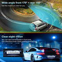 Carlover AI Dashcam 2 Lensa Layar Carplay 11.26 Inci 4K+1080P Layar Sentuh CarPlay Android Auto Mirror Link Tampilan Mundur Hitam