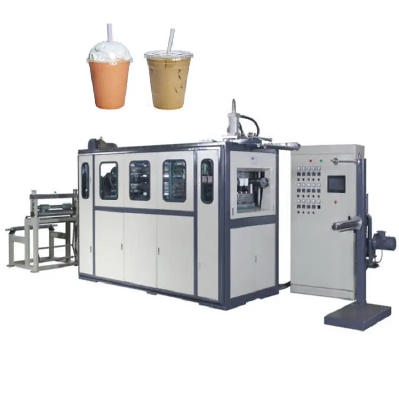 Used Large Automatic 660 Thermoforming Machine for Plastic Cup Making High Efficiency PP Cup Maker