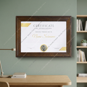 Cadres en bois multifonctionnels de qualité supérieure Nordic Frame, écologiques, durables, épaisseur 2 cm, pour table ou mur, pour certificats, famille - Product Image 6