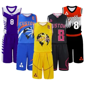 カスタムバスケットボールウェアジャージーユニフォームクロスユースメンズスポーツジャージーチームセットスーツ品質バスケットボールユニフォーム - Product Image 1