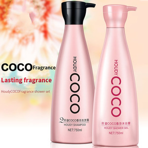 HOUDY vente en gros, parfum durable, hydratant, cheveux lisses, ensemble de shampoing et de gel douche - Product Image 4