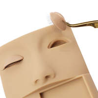 Tête de mannequin en silicone en gros pour l'entraînement, modèle d'exercice pour extensions de cils, outil de greffe de faux cils, boîtes à cils pour le visage