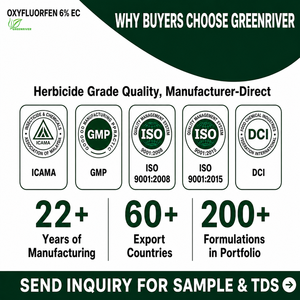 GREENRIVER Oxyfluorfen 6% EC erbicida per il controllo delle infestanti in cipolle, aglio e ortaggi - Product Image 6
