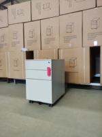 Meuble de rangement mobile en acier à 3 tiroirs et 4 roues, moderne et économique, pour bureau, sous le bureau, OEM
