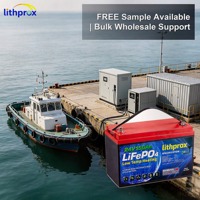 Batterie à décharge profonde robuste 24V 150AH Grade A LiFePO4 Marine CAN Bus Smart BMS Prise Anderson 6000+ Cycles CE RoHS IP67 OEM ODM