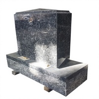 Monuments en granit gris acier, monuments commémoratifs traditionnels pour l'extérieur, pierres tombales pour cimetière